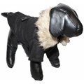 Pet Life Llc Pet Life LLC 26BKXS Buttoned 'Coast-Guard' Fashion Faux-Fur Collared Wool Pet Coat 26BKXS